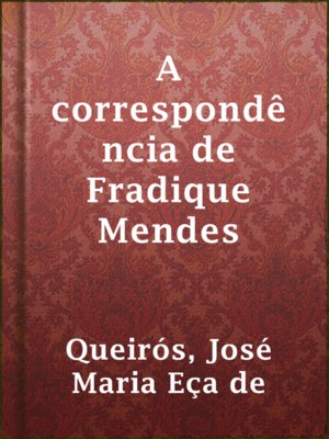 cover image of A correspondência de Fradique Mendes
